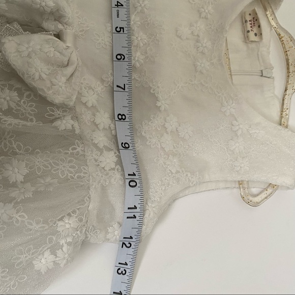 Jazz Style Size 13 Lace White Holiday Special Occasion Formal Flower Girl Dress - Picture 8 of 9